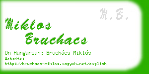 miklos bruchacs business card